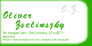 oliver zselinszky business card